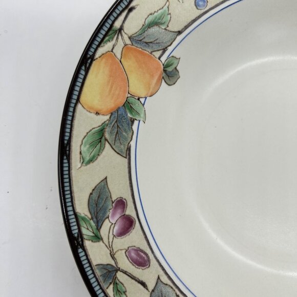Mikasa Garden Harvest Intaglio CAC29 Soup Bowl 9 3/8" Pears Grapes Fruit – Vinta - Picture 9 of 9